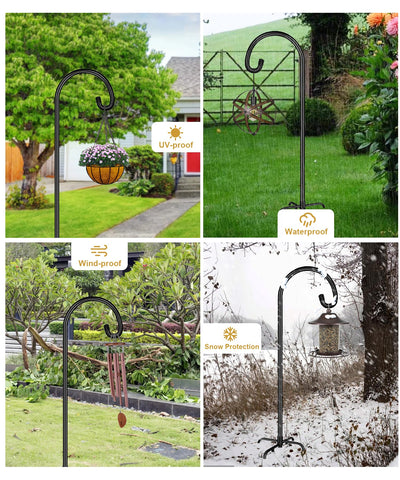 Derkniel bird feeder pole stand ideal for garden displays and planters.