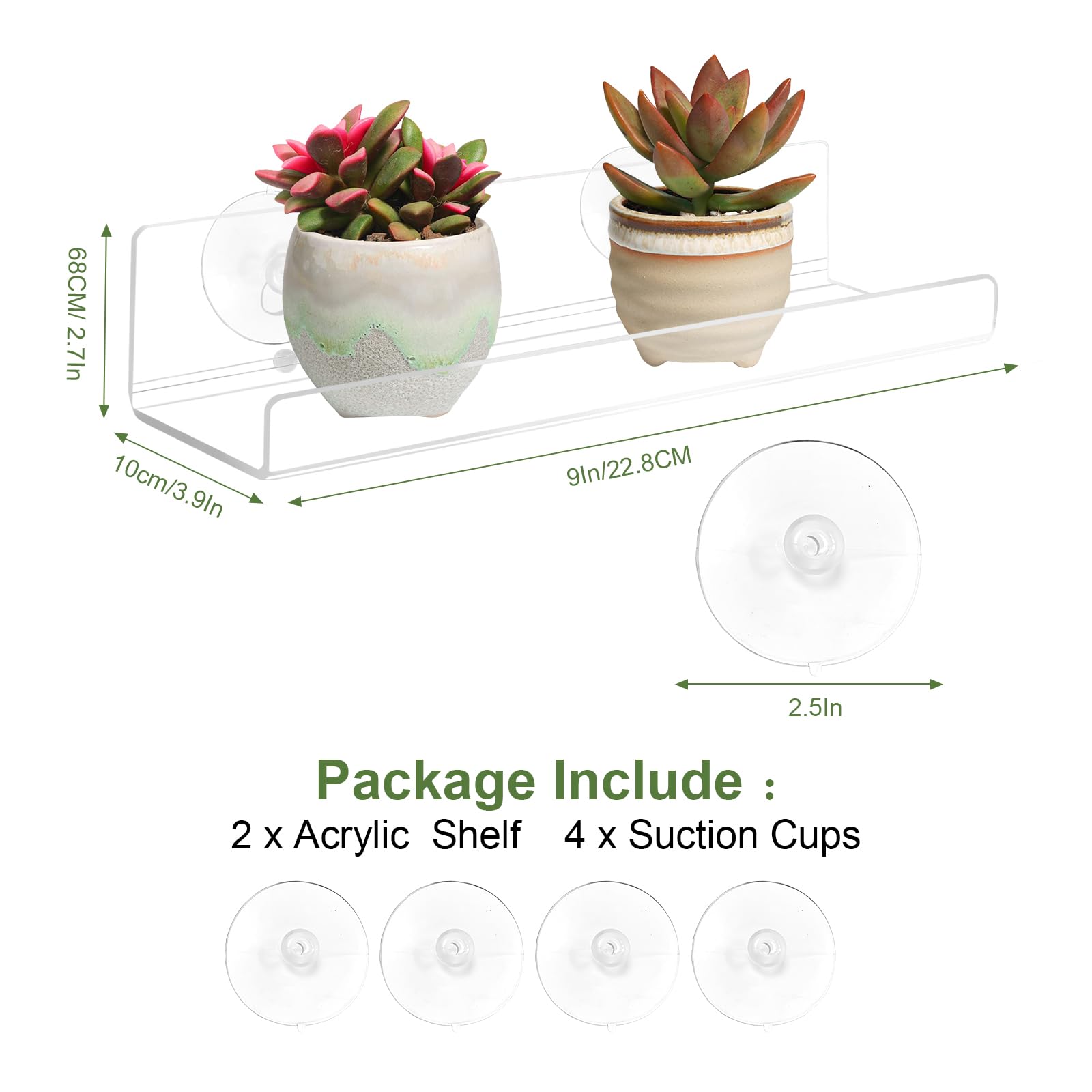 Derlyniupi clear acrylic window shelf highlighting transparent material for airy plant displays.