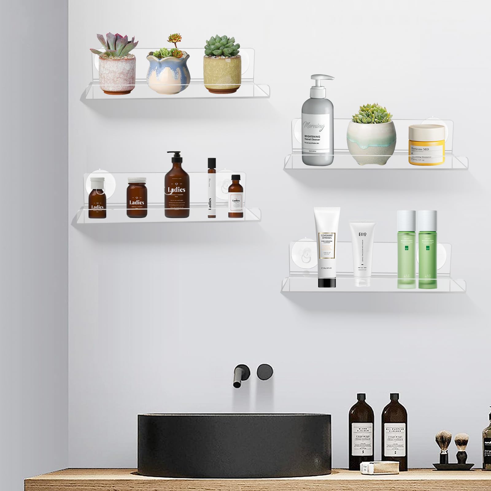 Derlyniupi display for records and photos showing versatile decor use.