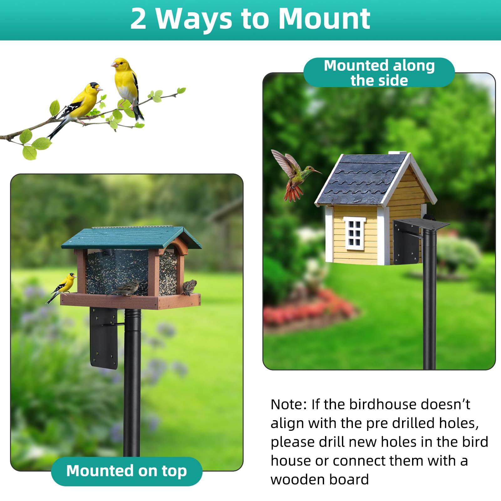Rustproof outdoor pole designed to withstand rain, snow, and sun exposure.