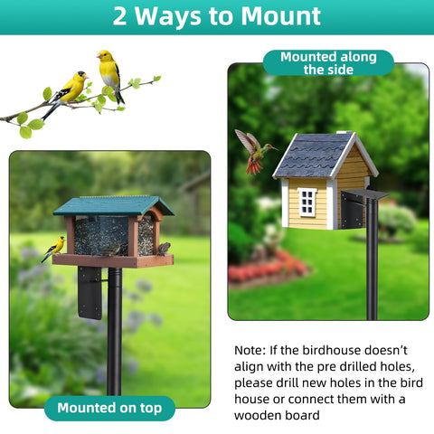 Rustproof outdoor pole designed to withstand rain, snow, and sun exposure.