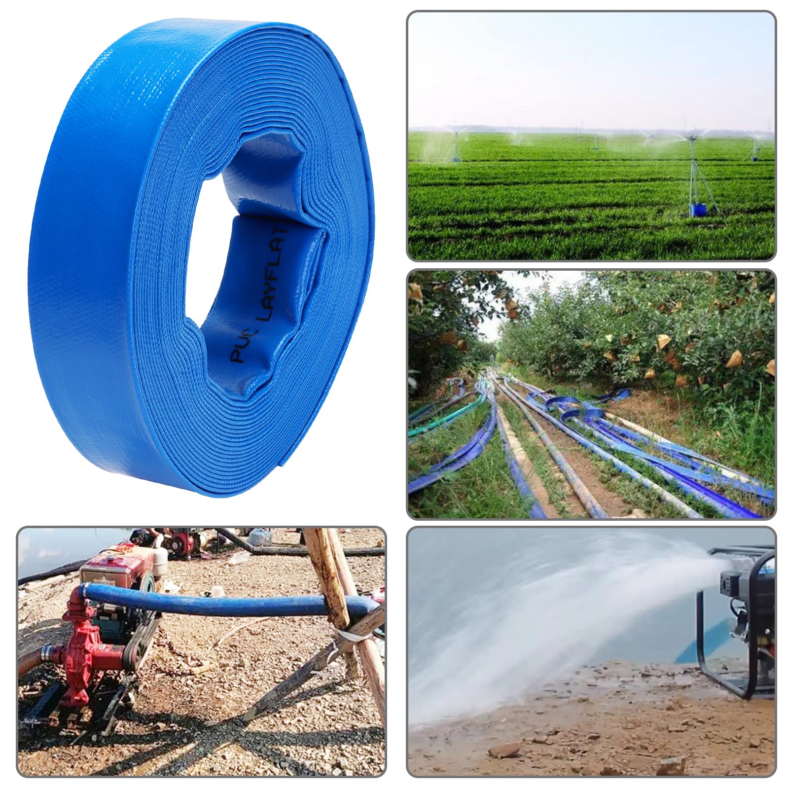 DERPIPE 1.5 inch pool backwash hose ready for easy setup and use