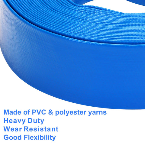 DERPIPE backwash hose folded flat for compact storage