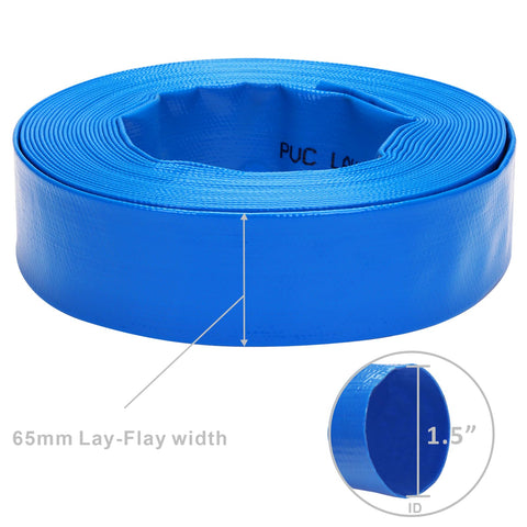 DERPIPE heavy-duty PVC discharge hose with clamps for secure connections