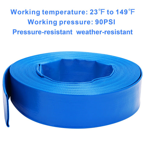 DERPIPE weather-proof vinyl pool drain hose suitable for pools and ponds