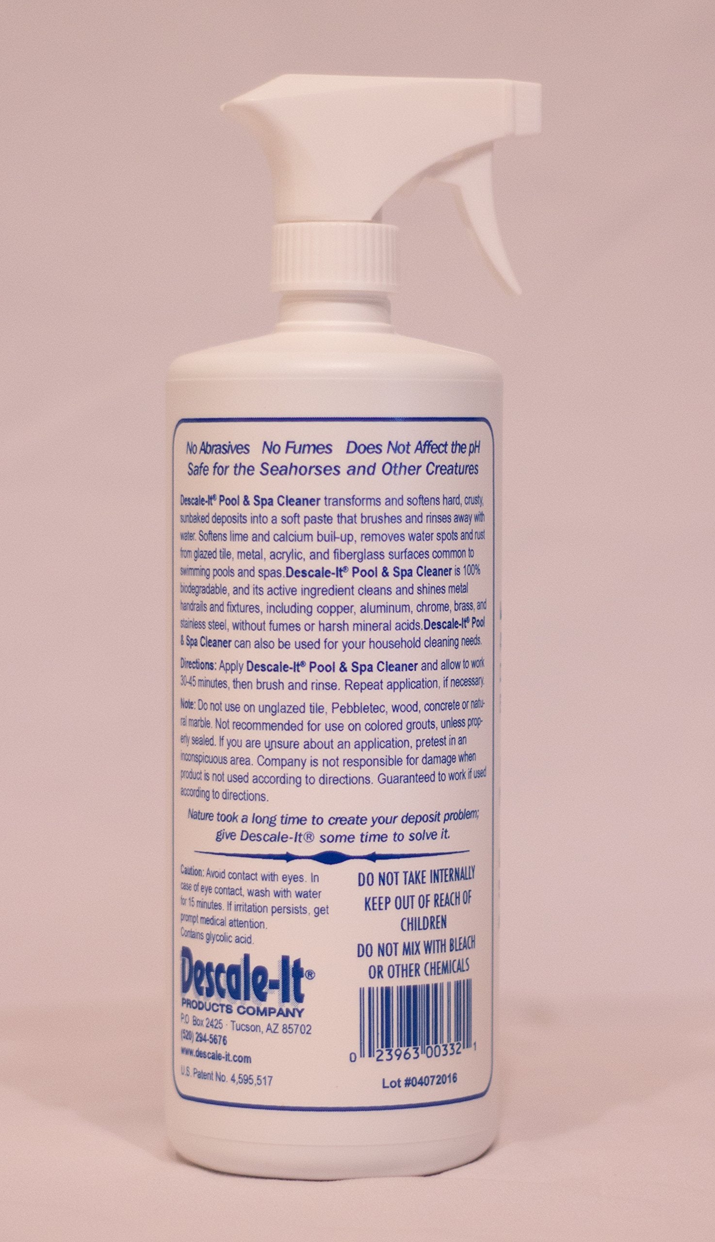 Descale-It keeps fixtures sparkling with a fresh, residue-free finish