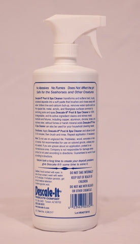 Descale-It keeps fixtures sparkling with a fresh, residue-free finish