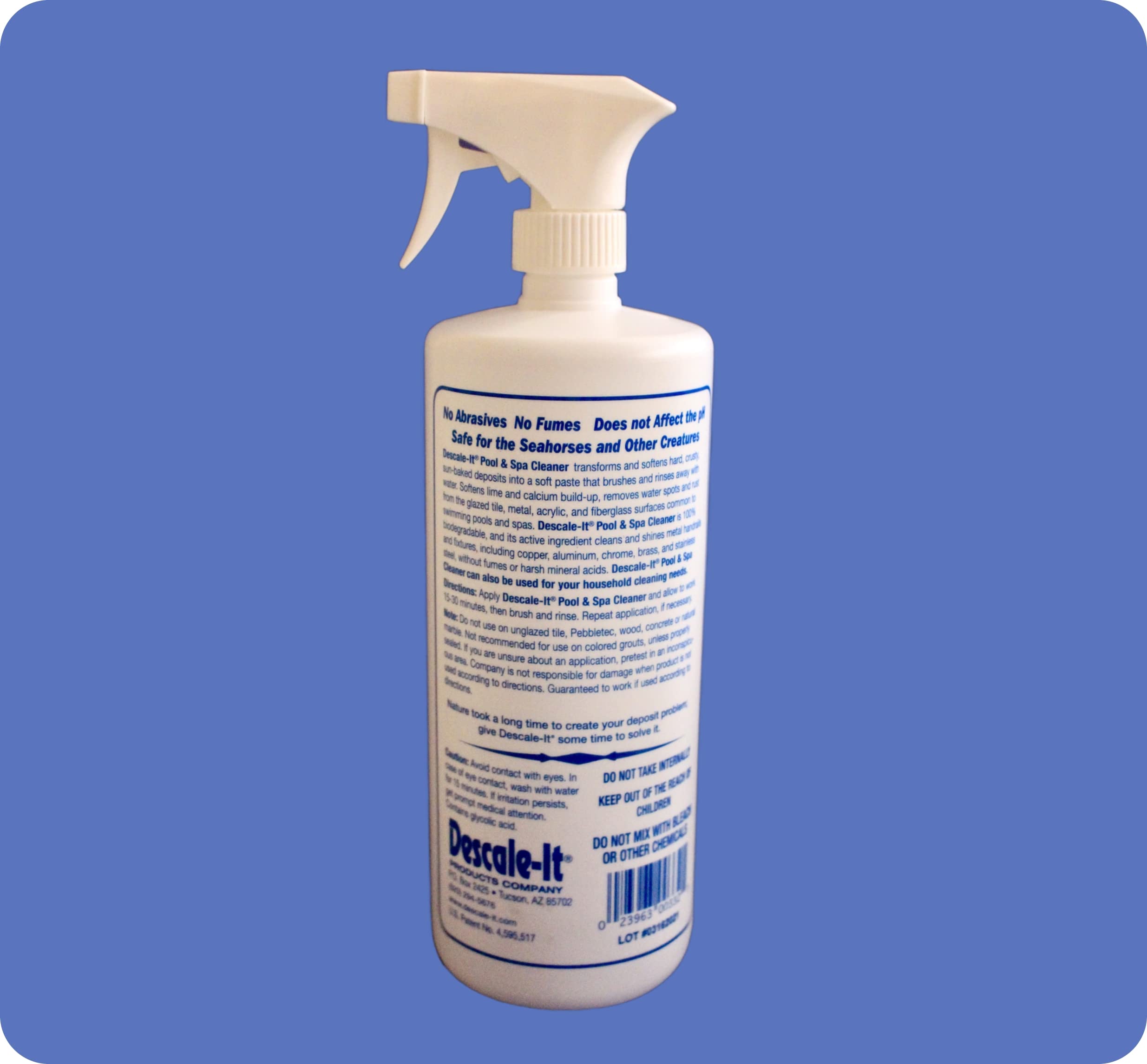 Descale-It cleans tiles and grout without scratching or dulling