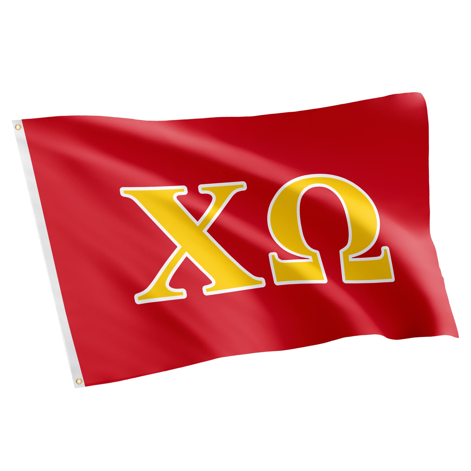 Desert Cactus Chi Omega flag front view for dorm or tailgate decor
