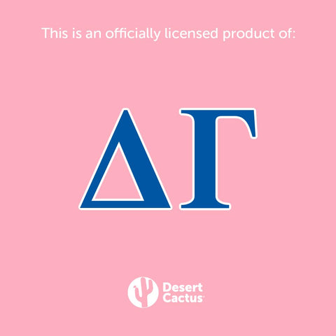 Desert Cactus Delta Gamma flag pink dorm-room decor accent.