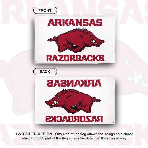 Desert Cactus Razorbacks banner shown outdoors with sturdy material and grommets