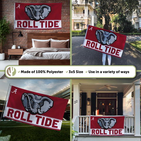 Desert Cactus flag reinforced canvas header improves outdoor durability.