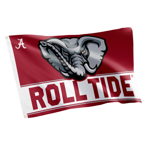 Desert Cactus University flag Crimson Tide front view for indoor or outdoor display.