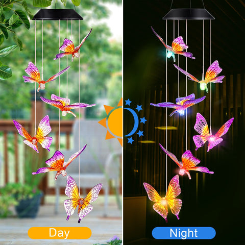 DesGully Butterfly Wind Chime waterproof and durable for all weather