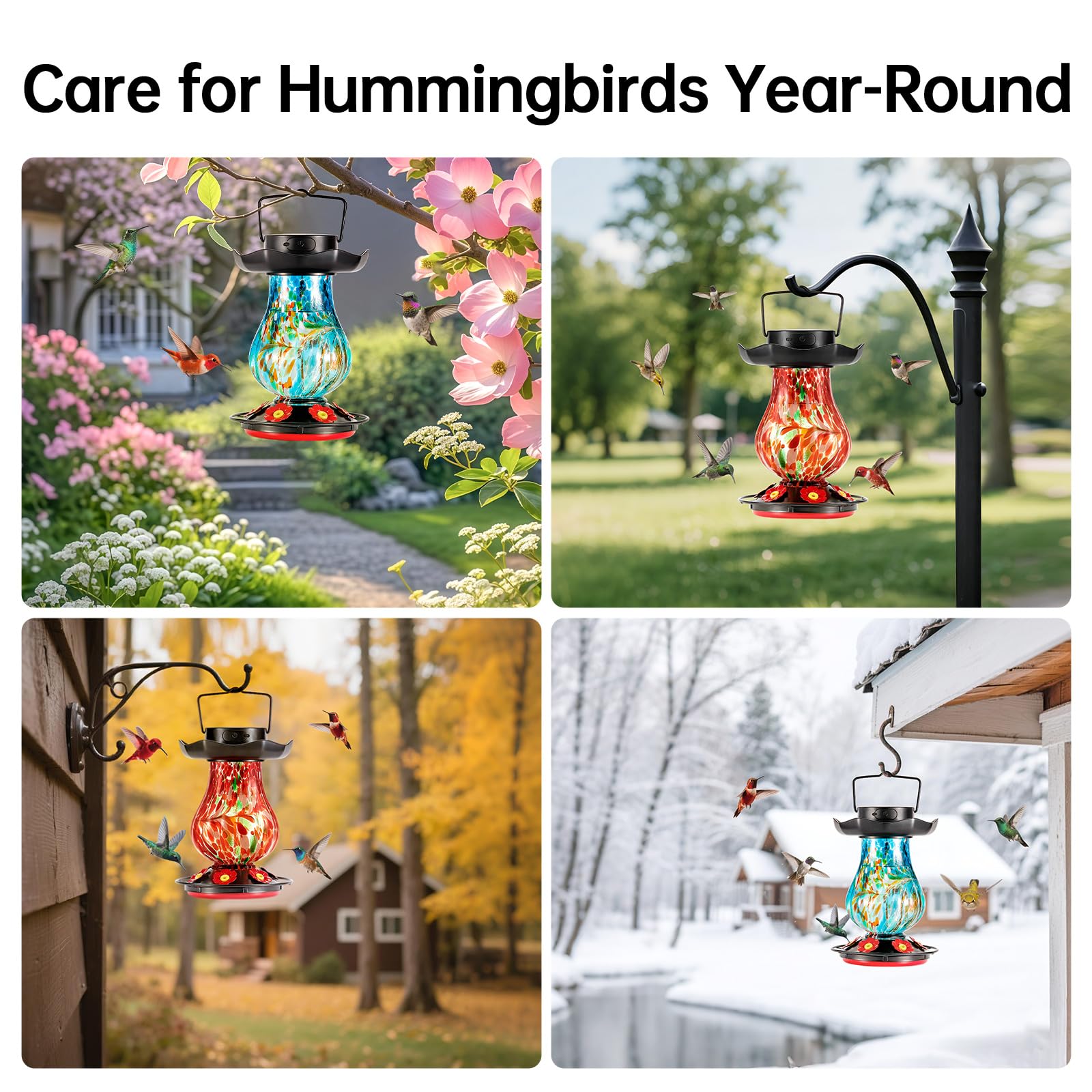 DesGully hand-blown glass art adds color.