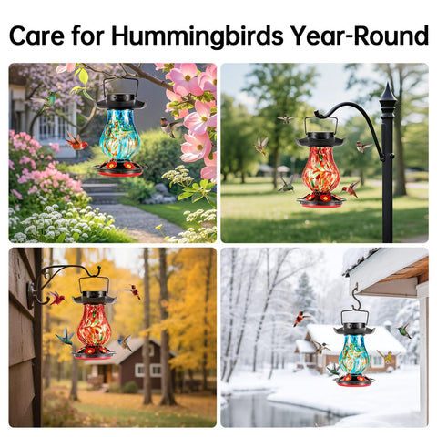 DesGully hand-blown glass art adds color.