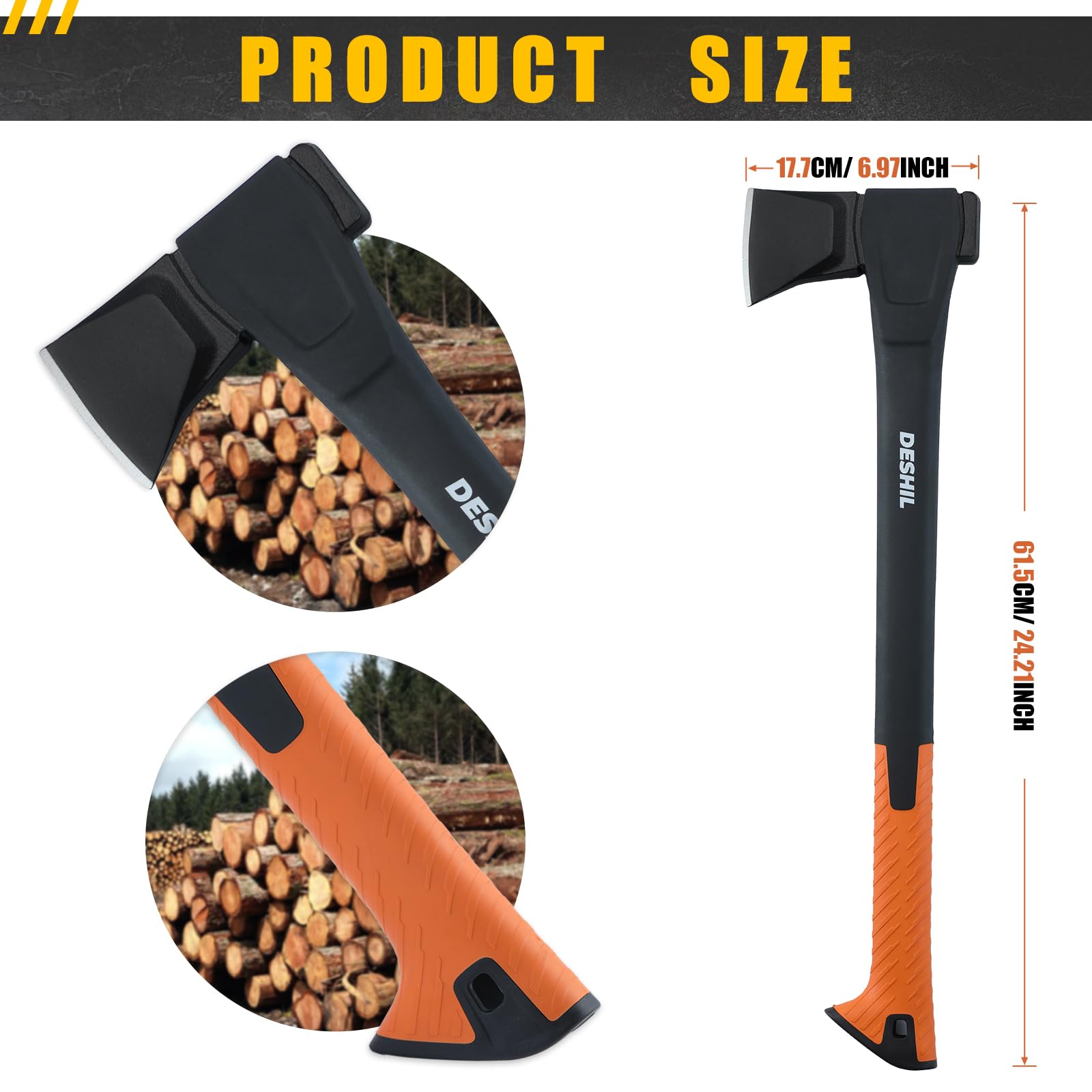DESHIL X17 forged carbon steel head for durability during tough tasks