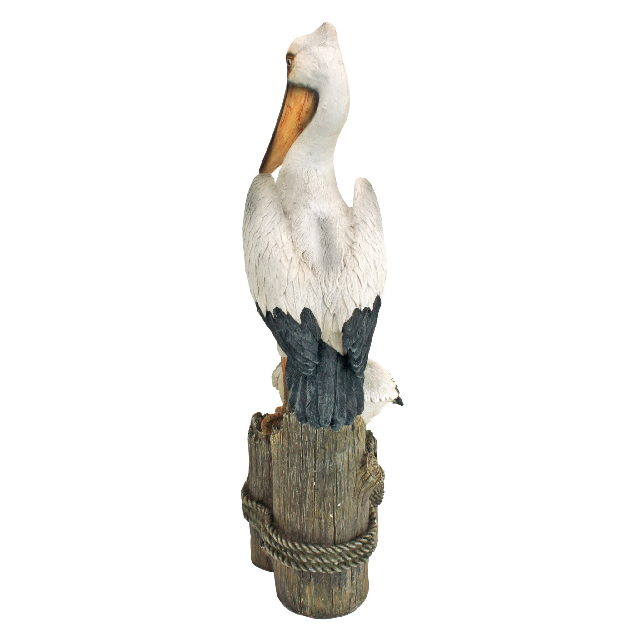 Design Toscano coastal decor statue in full color for outdoor spaces.