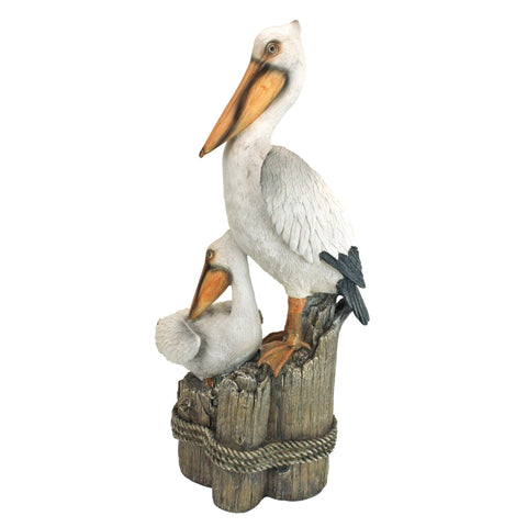 Design Toscano pelicans garden placement statue adds seaside charm.