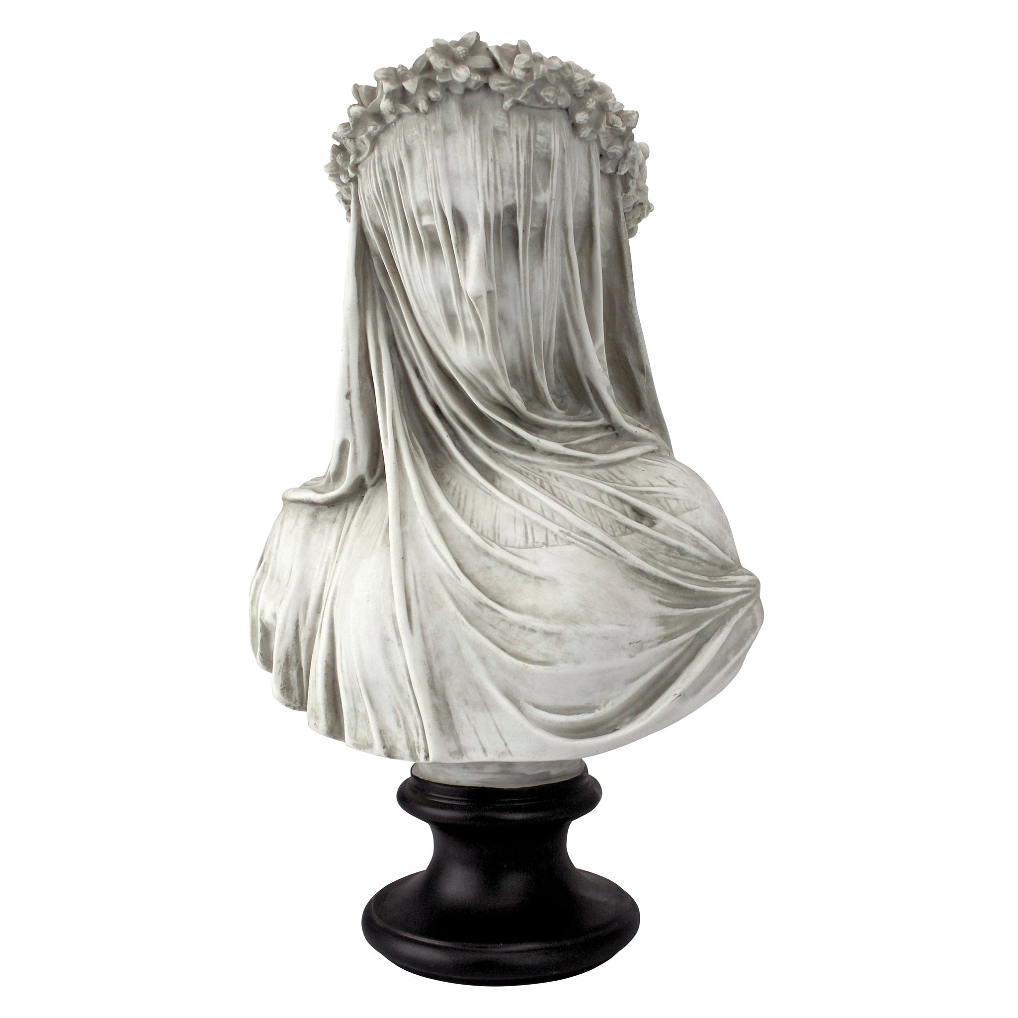 Brand Design Toscano Veiled Maiden Bust with focus on the veiled silhouette for antique-inspired decor.