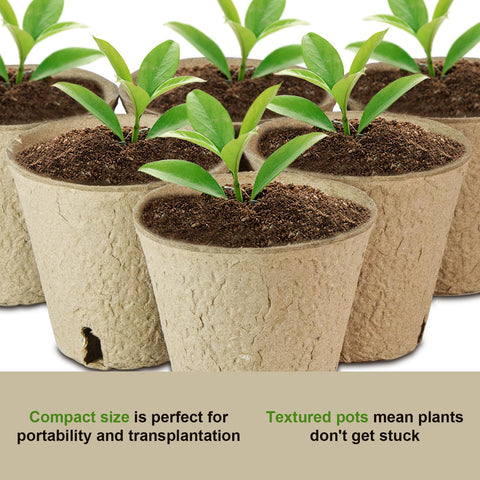 DESKEMAI biodegradable peat walls allow roots to grow through