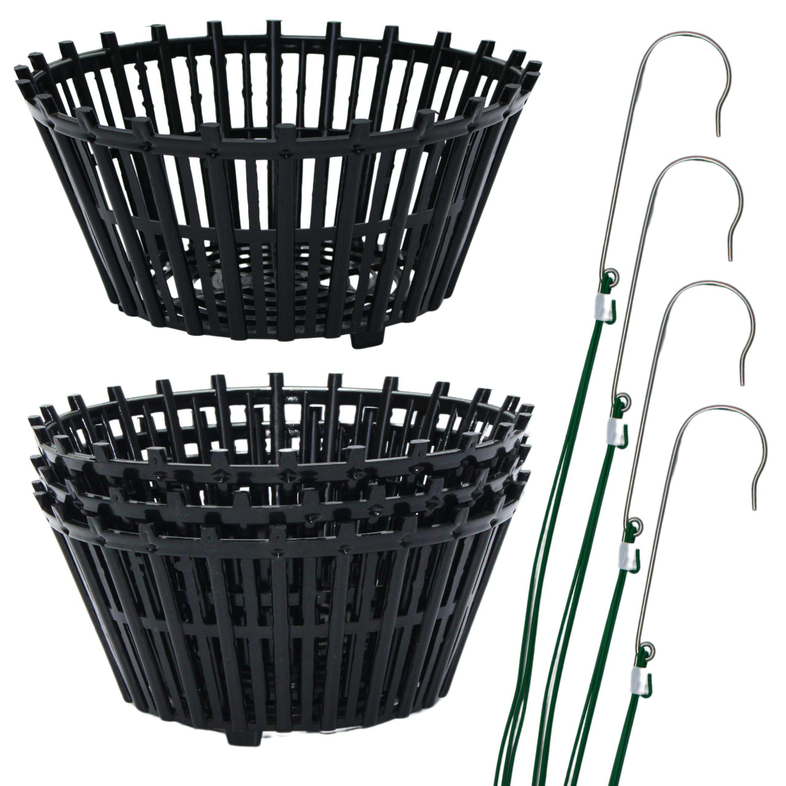 DESQUIGGLE orchid basket 10-inch wide offers roomy space for multiple plants.