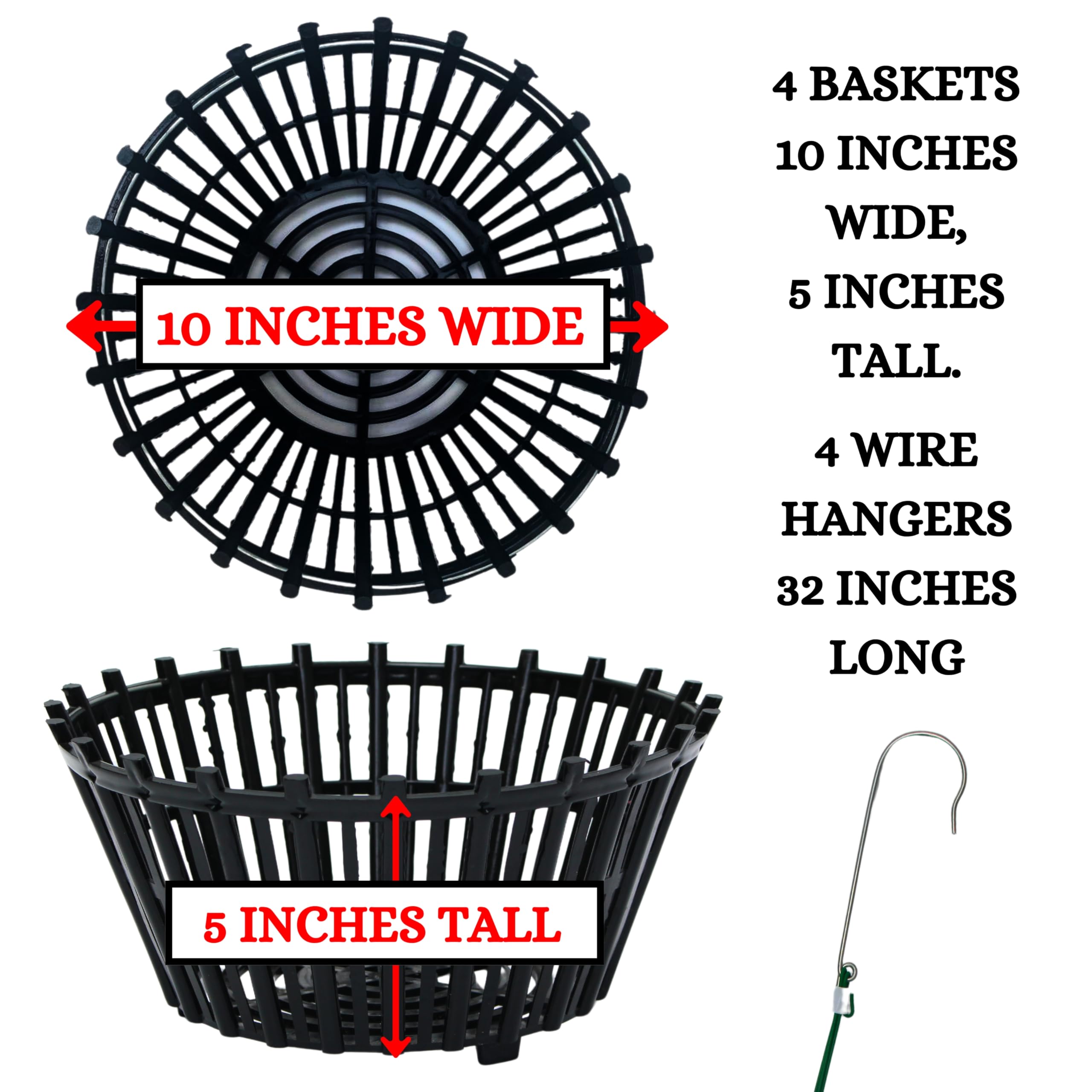 DESQUIGGLE outdoor orchid baskets designed for weather-resistant exterior use.