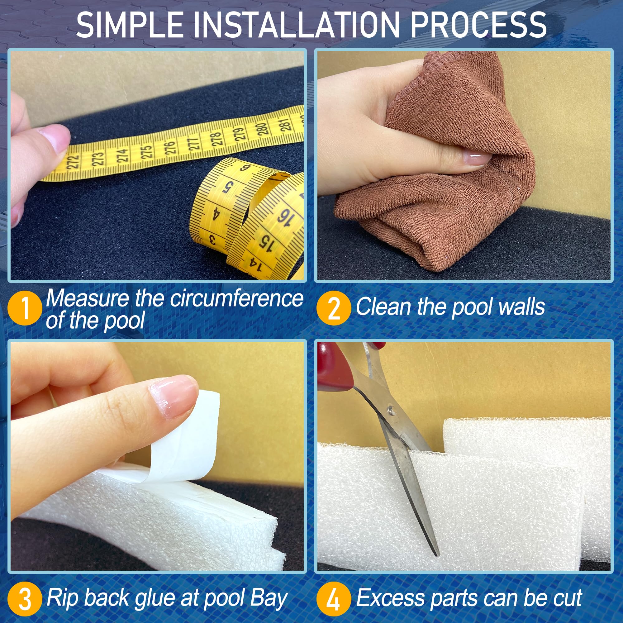 Desunqin 20-pack pool cove for replacements and maintenance