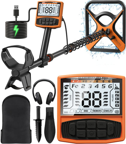 DetectTrek M55 offers a rechargeable-battery for extended hunting sessions.