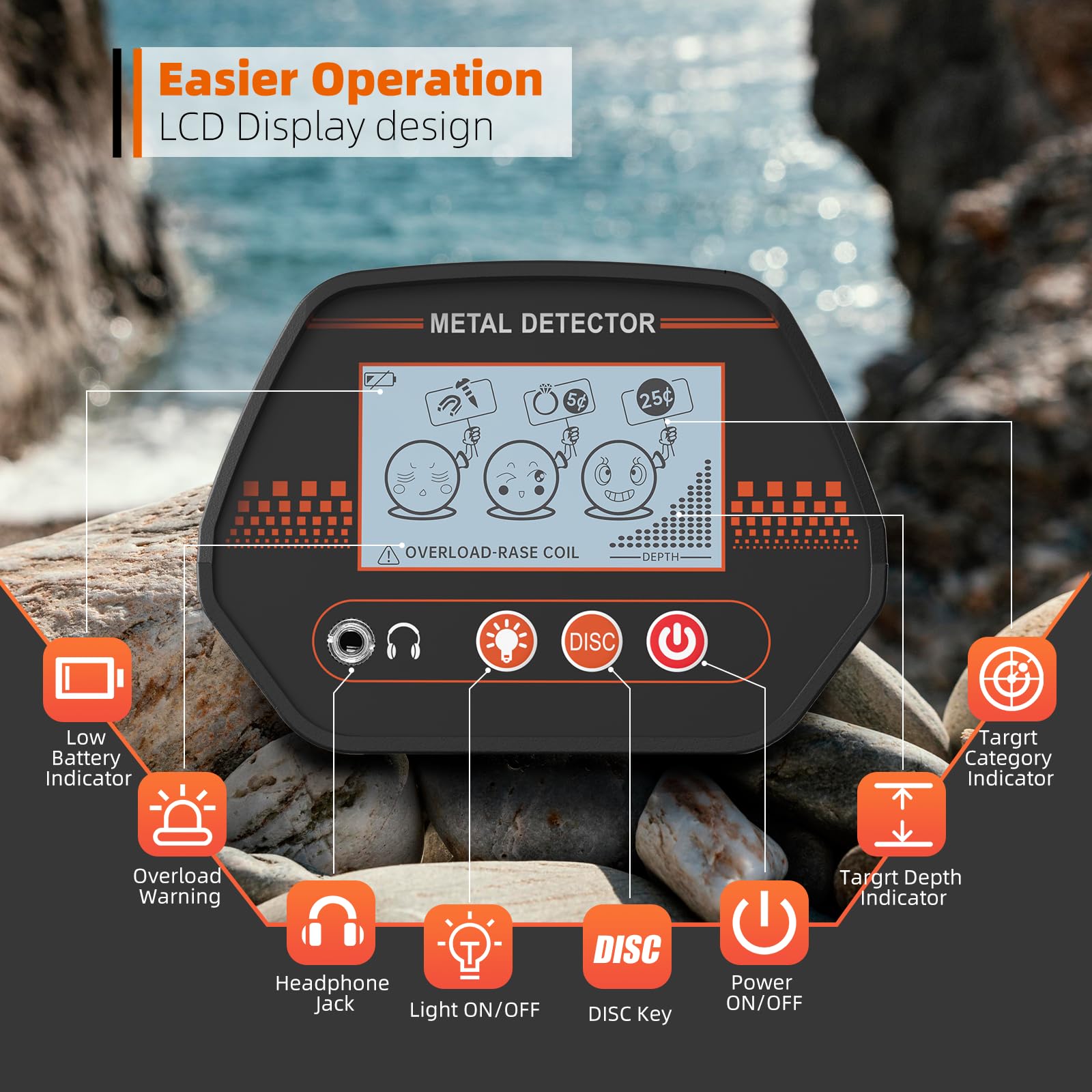 Lightweight design of DetectTrek MD4070 suited for growing explorers and family use.