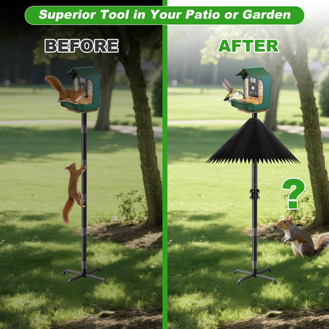Detoypapa serrated edge blocks squirrel access from multiple angles