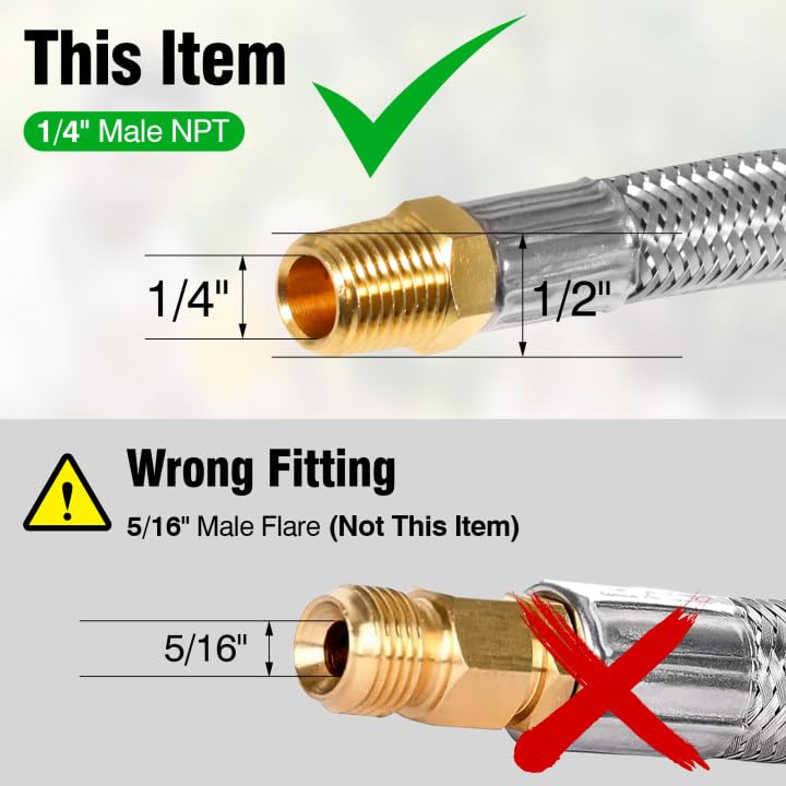 Detoypapa stainless steel braided hose delivers durable, leak-resistant connections.
