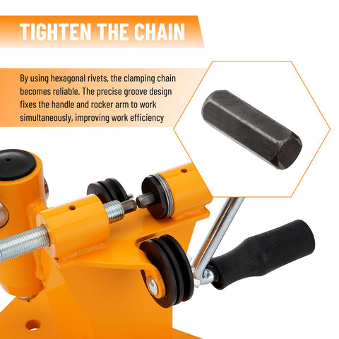 DETYI included anvils offer compatibility with varying chain sizes