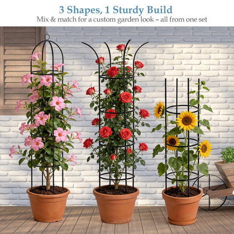 DEVISEFUN butterfly garden stakes decorative plant support