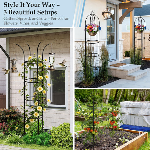 DEVISEFUN container trellis 4.9ft compact indoor/outdoor support