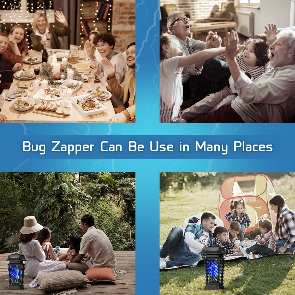 DEVOGUE Bug Zapper offers up to 6000 hours of continuous operation.