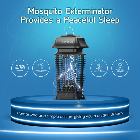 DEVOGUE Electric Bug Zapper features a durable ABS shell for rugged outdoor use.