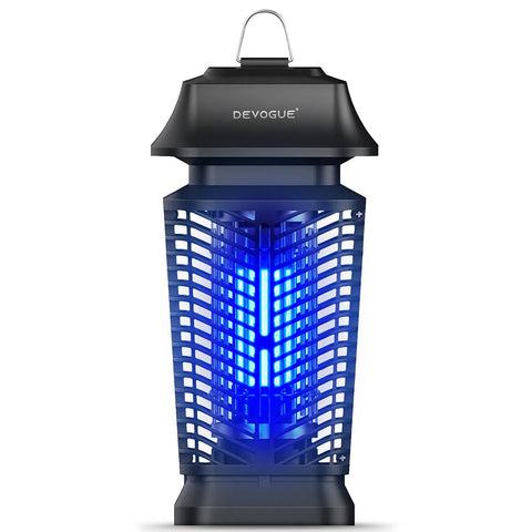 DEVOGUE Electric Bug Zapper with blue violet light for effective outdoor insect attraction.