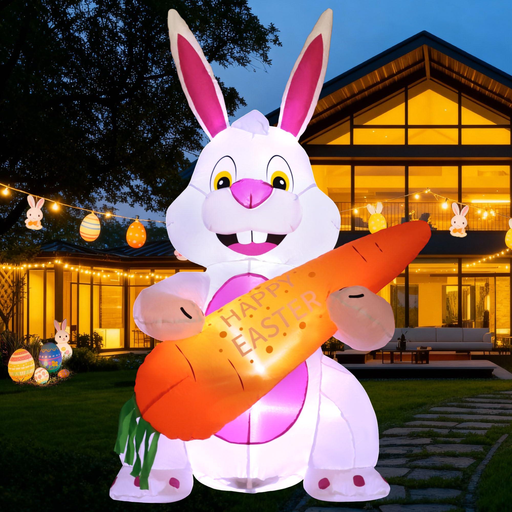 Devonwide bunny holding a giant carrot for festive photo moments