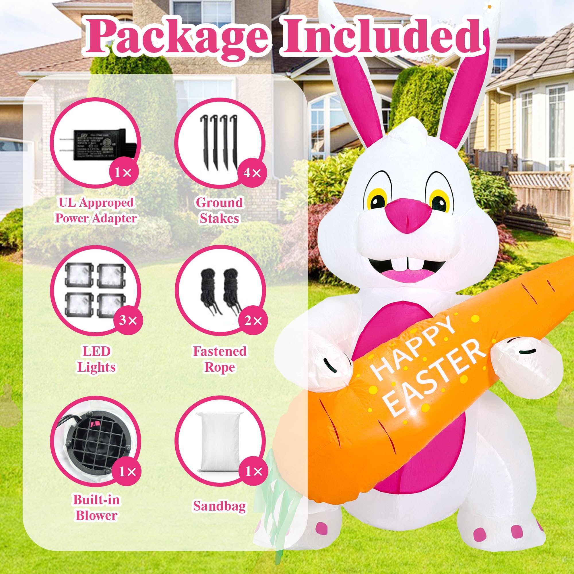 Devonwide quick-inflate bunny ready in under a minute via standard US outlet