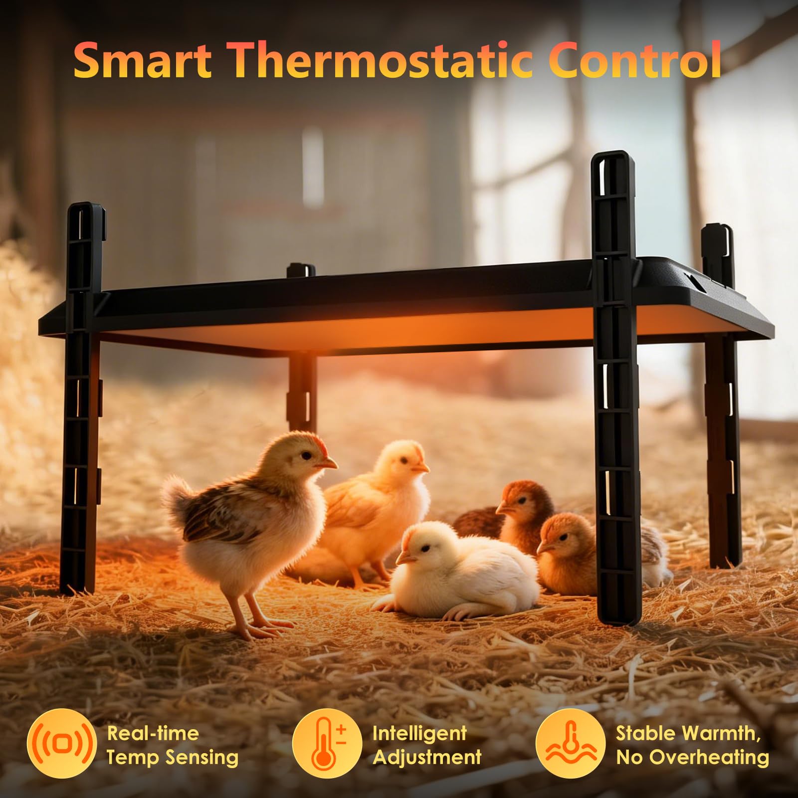 Devopet Smart Chick Brooder Plate thermostat-control image highlights precise temperature management for any age.