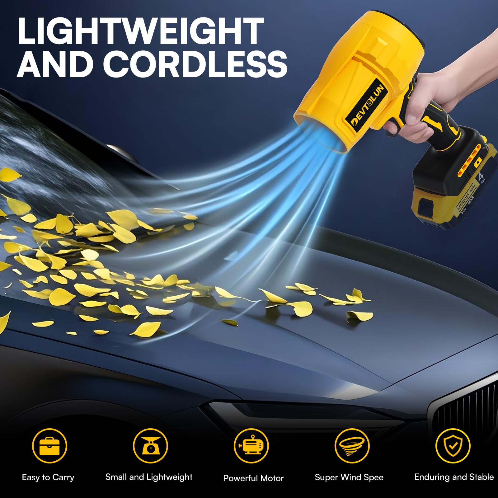 Lightweight 1.4 lb design with non-slip grip for one-handed use