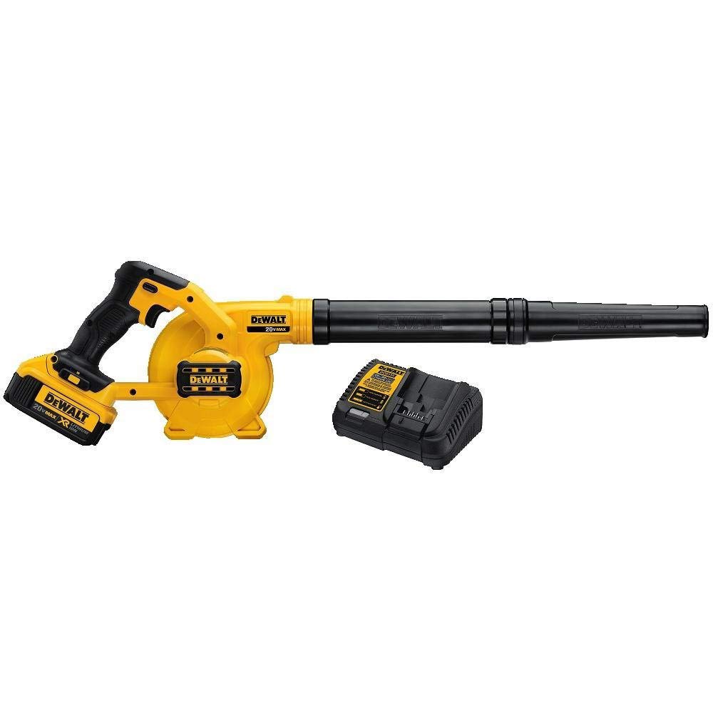 DEWALT 20V MAX blower in compact design for quick debris removal on busy job sites.