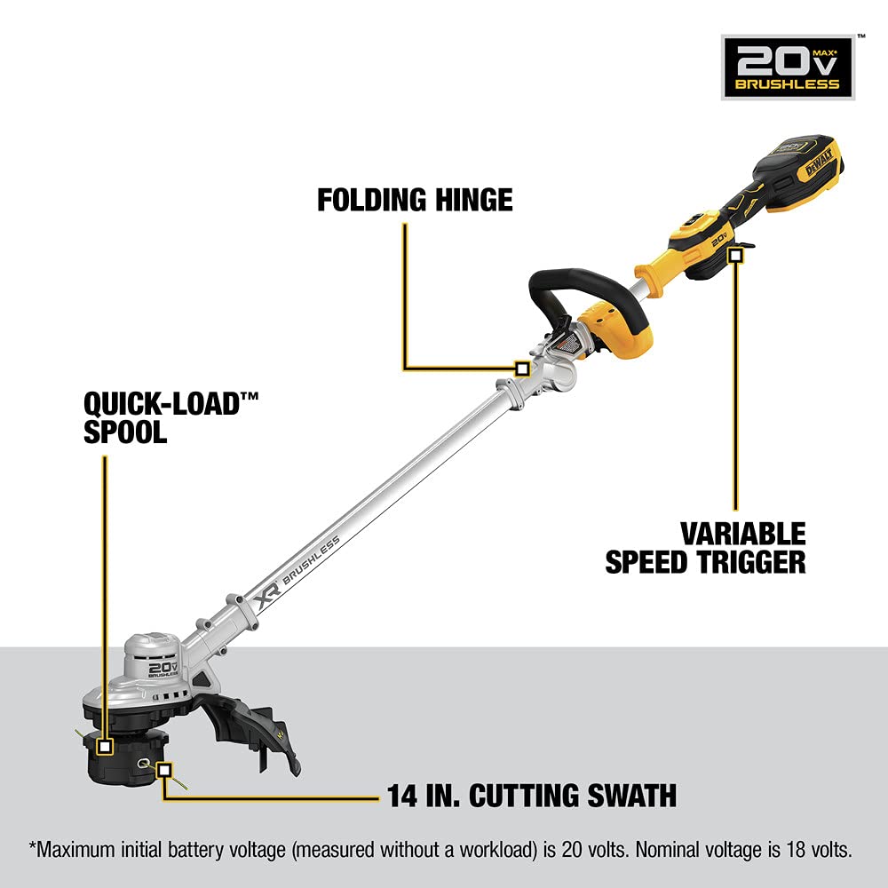 DEWALT 5Ah battery included for longer runtime