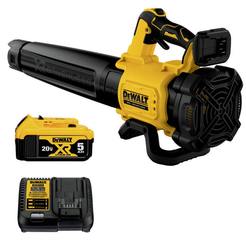 DEWALT 20V MAX XR leaf blower with axial fan design improving efficiency