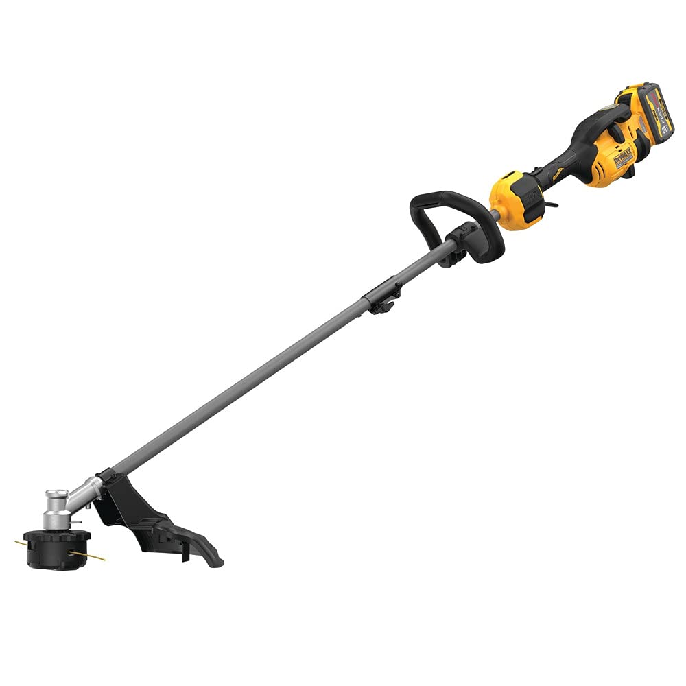 DEWALT 60V trimmer body with brushless motor for extended runtime during heavy-duty trimming