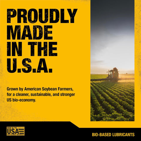 American-made DEWALT lubricant signals trusted quality.
