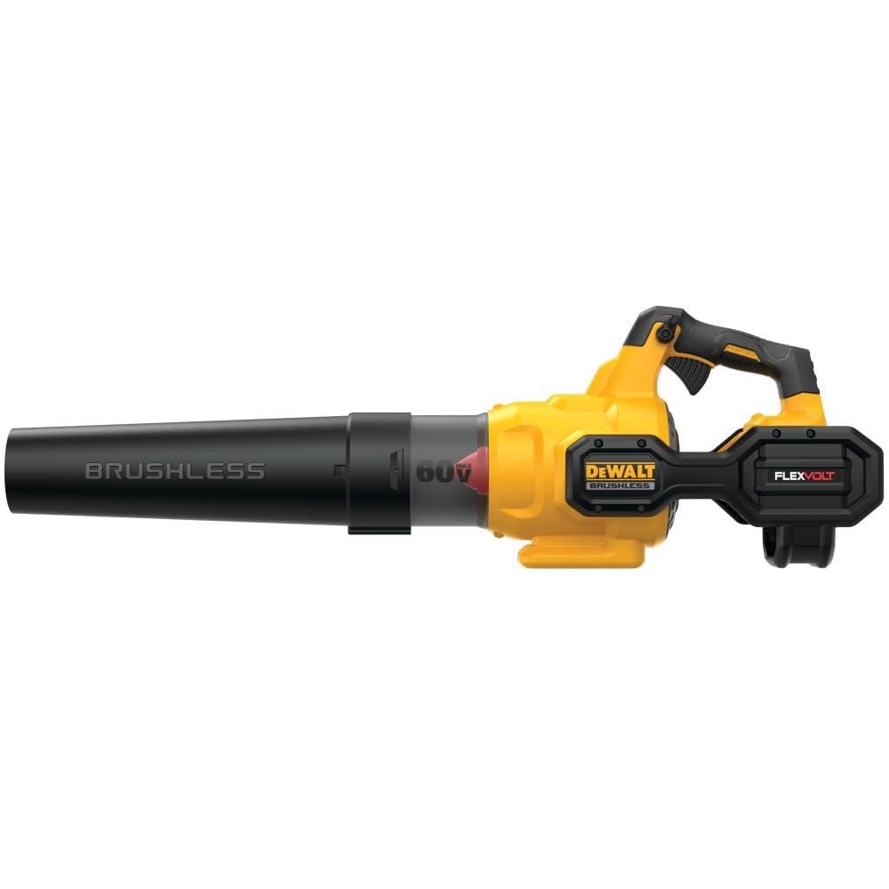 DEWALT FLEXVOLT 60V blower delivering 600 CFM for fast debris clearing