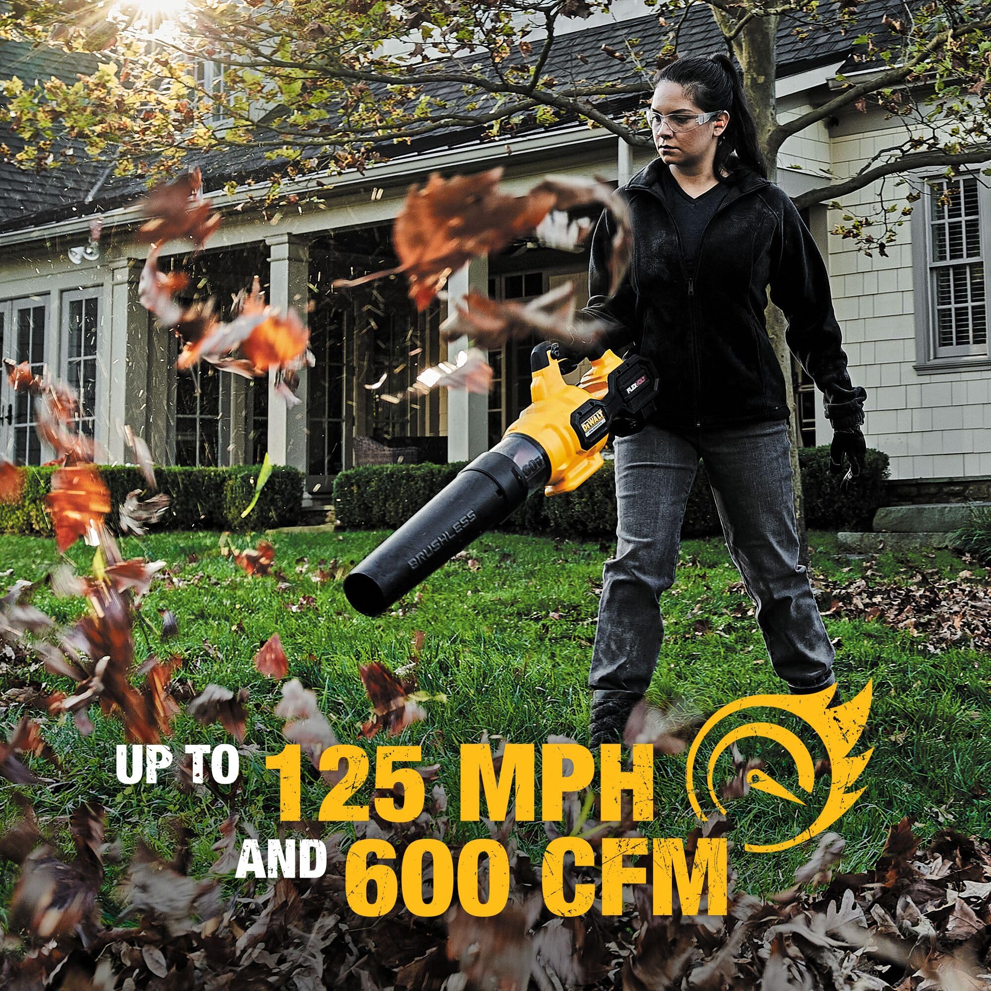 DEWALT FLEXVOLT 60V blower brushless motor for efficiency and runtime