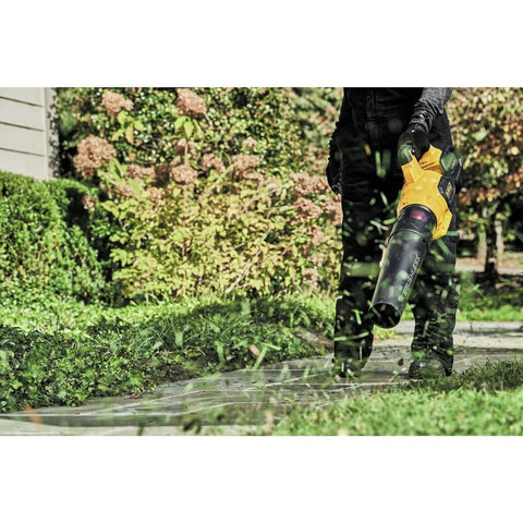 DEWALT leaf blower ergonomic handle designed for comfortable use.